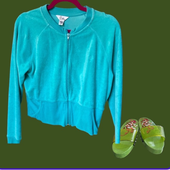 Lilly Pulitzer White Label Terry Full Zip Crop Jacket - Picture 4 of 4